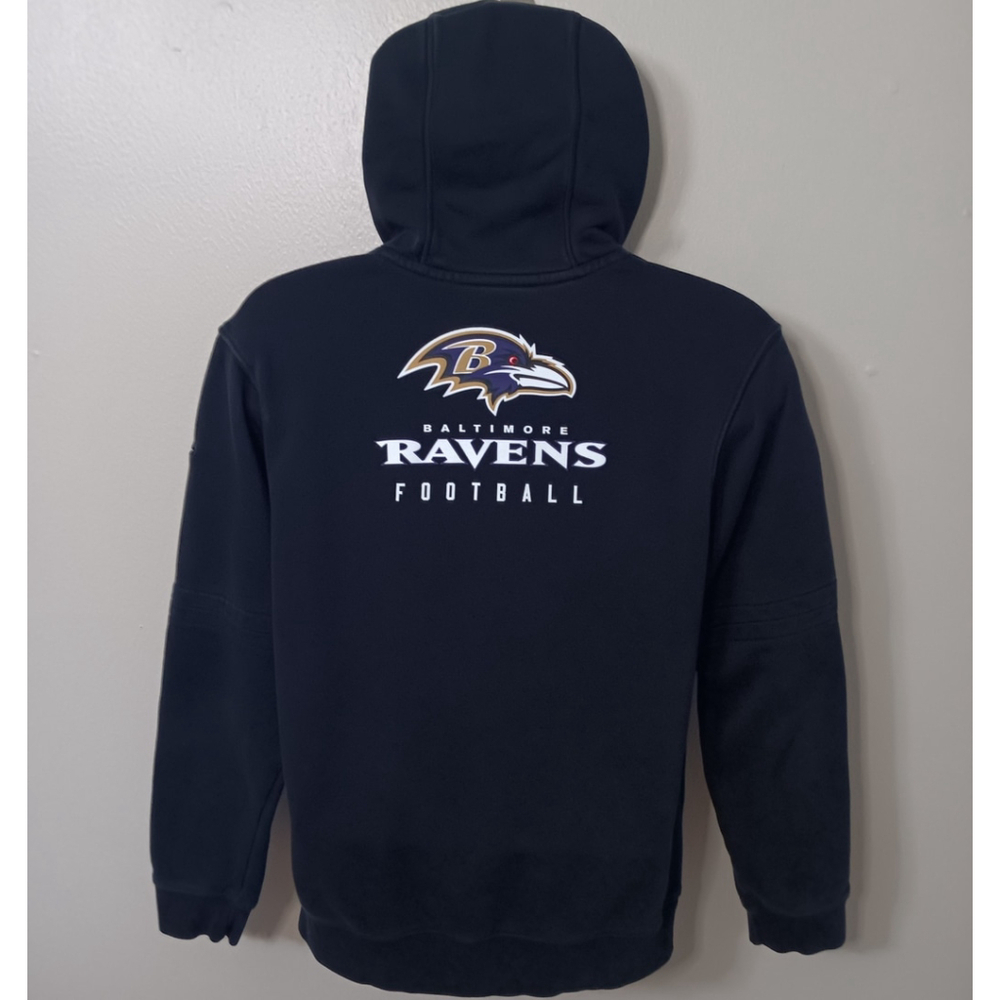 Baltimore Ravens Men’s Small NFL Hoodie Nike Sideline Club Fleece Black - Picture 6 of 12